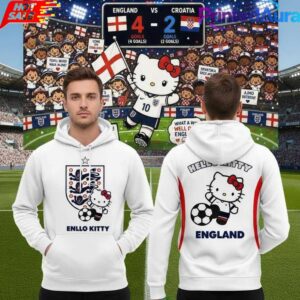 England Football 2026 World Cup Hello Kitty Night Hoodie