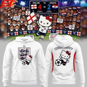England Football 2026 World Cup Hello Kitty Night Hoodie 1