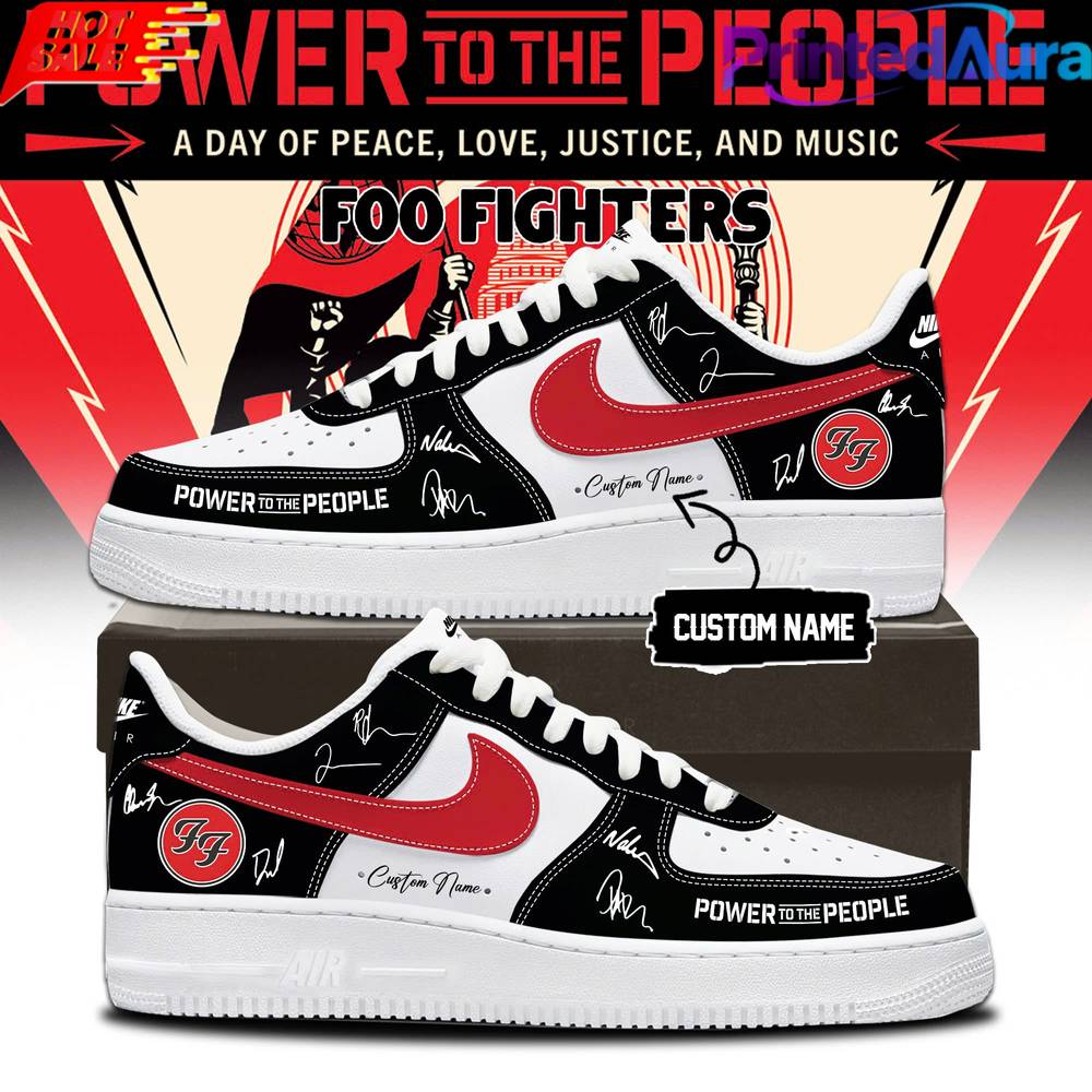 Foo Fighters Power To The People Custom Air Force 1 Shoes Foo Fighters Power To The People Custom Air Force 1 Shoes