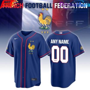 France x Baseball 2026 French Football Federation Baseball Jersey