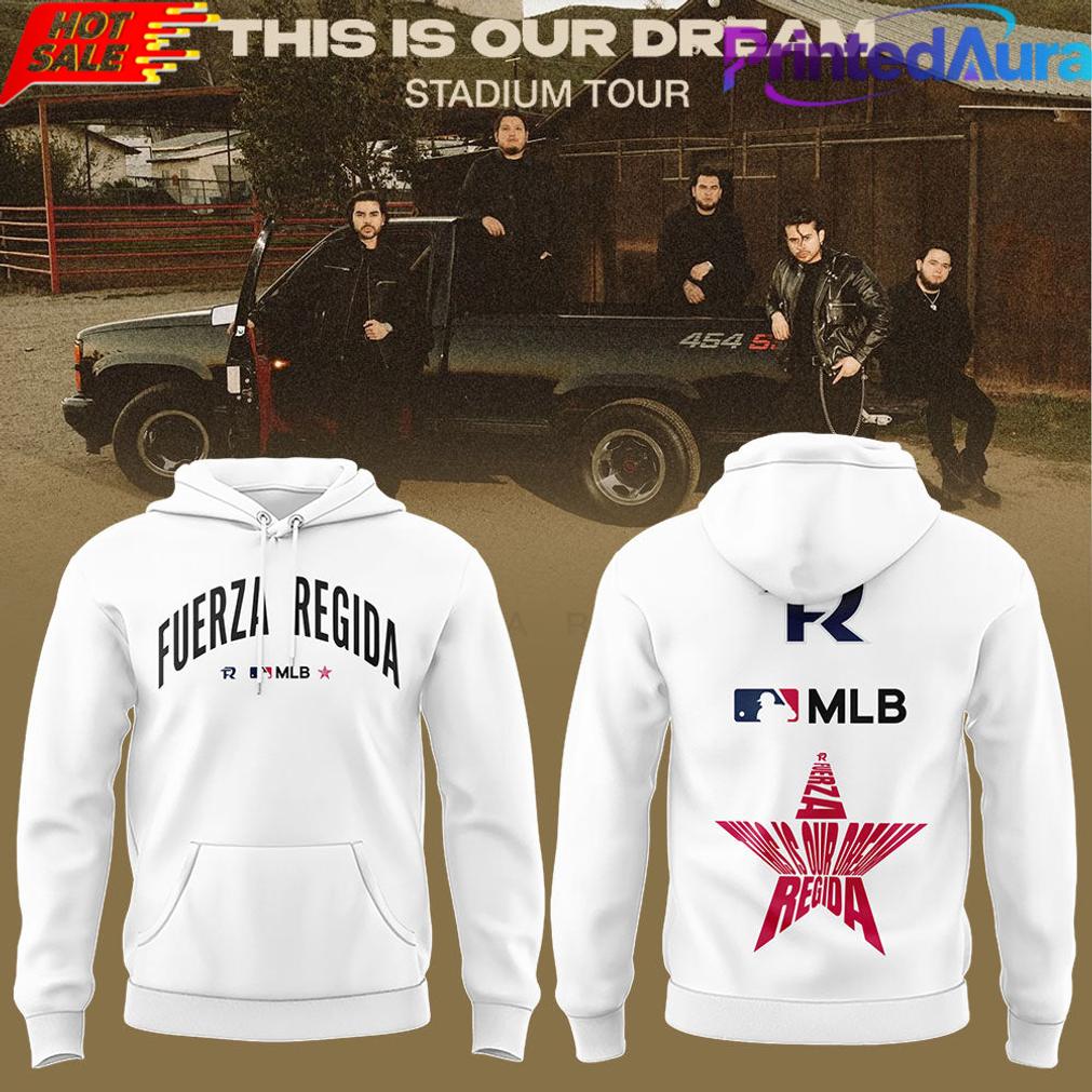 Fuerza Regida x Baseball White This is Our Dream 2026 Tour Hoodie Fuerza Regida x Baseball White This is Our Dream 2026 Tour Hoodie
