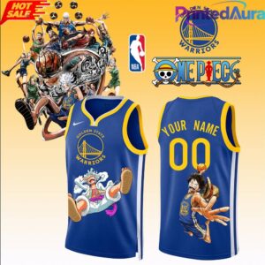 Golden State Warriors x One Piece Custom Basketball Jersey