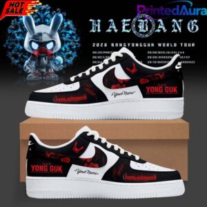 Haebang Yong Guk Red Shadow World Tour 2026 Custom Air Force 1 Shoes
