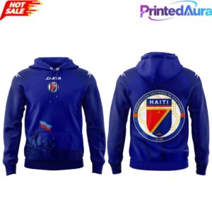 Haitienne De Football 1974 Historia do Haiti for World Cup 2026 Hoodie Blue 1