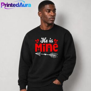 He is Mine Matching Couple Valentine's Day T-Shirt 2