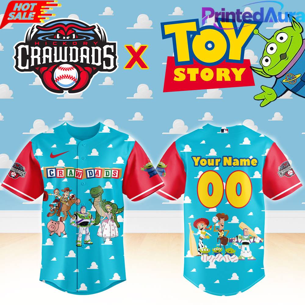 Hickory Crawdads x Toy Story Night Custom Baseball Jersey Hickory Crawdads x Toy Story Night Custom Baseball Jersey