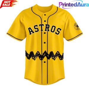 Houston Astros 2026 Peanuts Night Custom Baseball Jersey 1