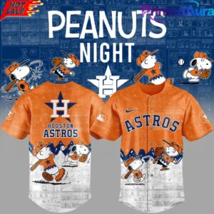 Houston Astros 75th Anniversary of Peanuts Baseball Jersey