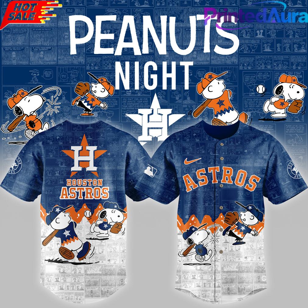 Houston Astros 75th Anniversary of Peanuts Baseball Jersey Houston Astros 75th Anniversary of Peanuts Baseball Jersey