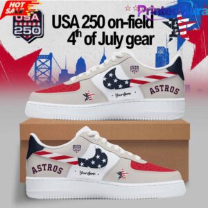 Houston Astros Altuve x USA 250 OnField 4th of July Custom Air Force 1