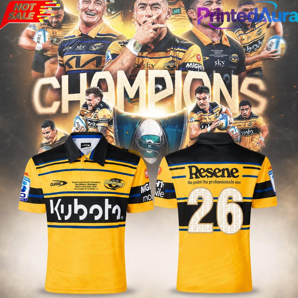 Hurricanes Super Rugby Pacific 2026 Champions Jersey Hurricanes Super Rugby Pacific 2026 Champions Jersey