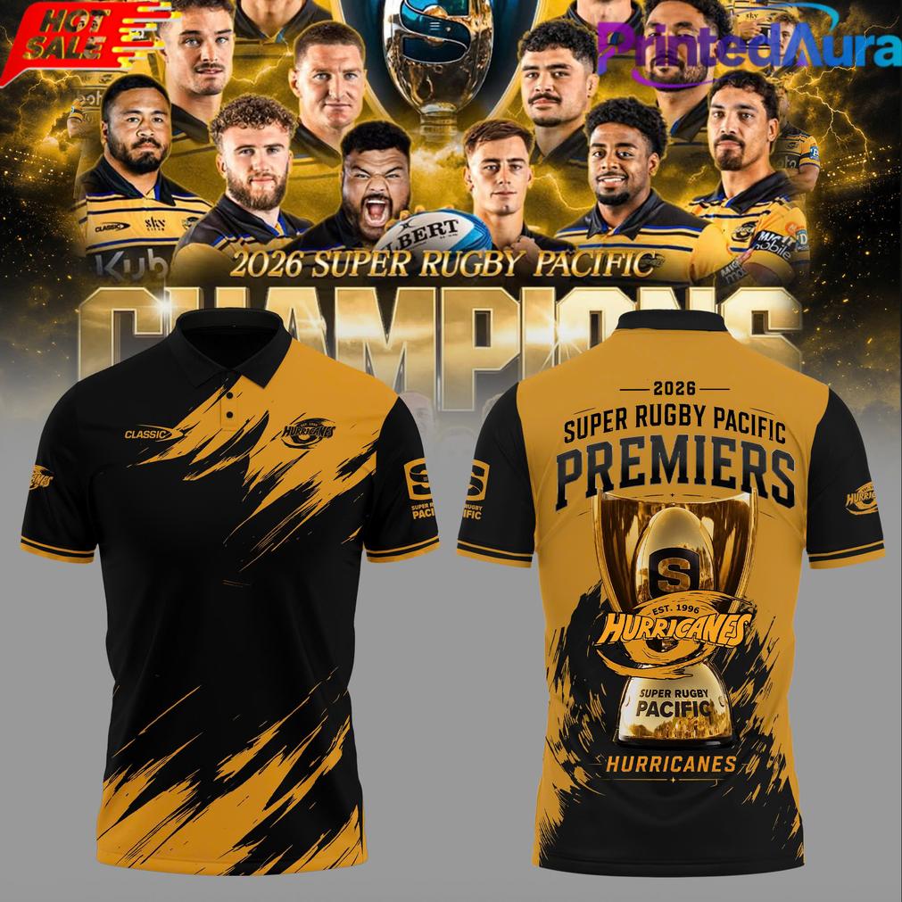 Hurricanes Super Rugby Pacific 2026 Champions Polo Shirt Hurricanes Super Rugby Pacific 2026 Champions Polo Shirt