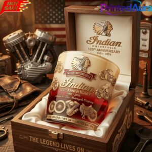 Indian Motorcycle 125th Anniversary Limited Edition Whiskey Glass