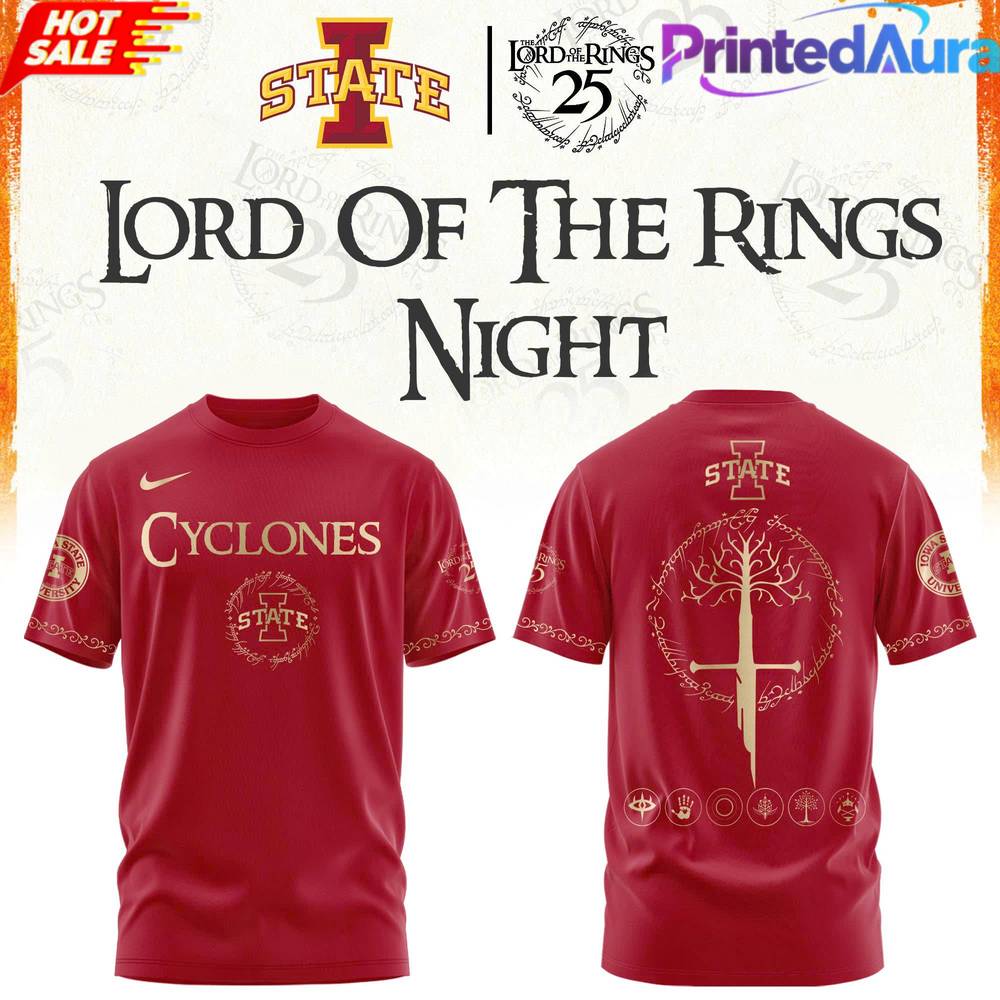 Iowa State Cyclones x The Lord of The Rings Night 2026 Special Tee Iowa State Cyclones x The Lord of The Rings Night 2026 Special Tee