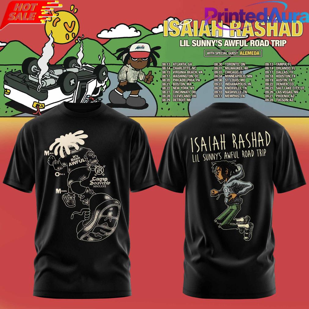 Isaiah Rashad Lil Sunny’s Awful Road Trip Tour Edition Tee Isaiah Rashad Lil Sunny’s Awful Road Trip Tour Edition Tee