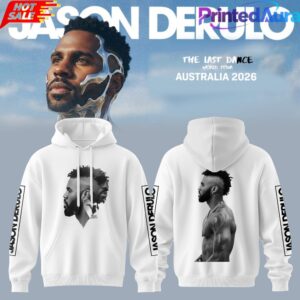 Jason Derulo The Last Dance World Tour 2026 AUS & NZ White Hoodie