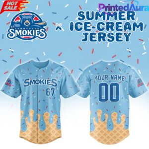 Knoxville Smokies Summer Ice Cream Custom Baseball Jersey