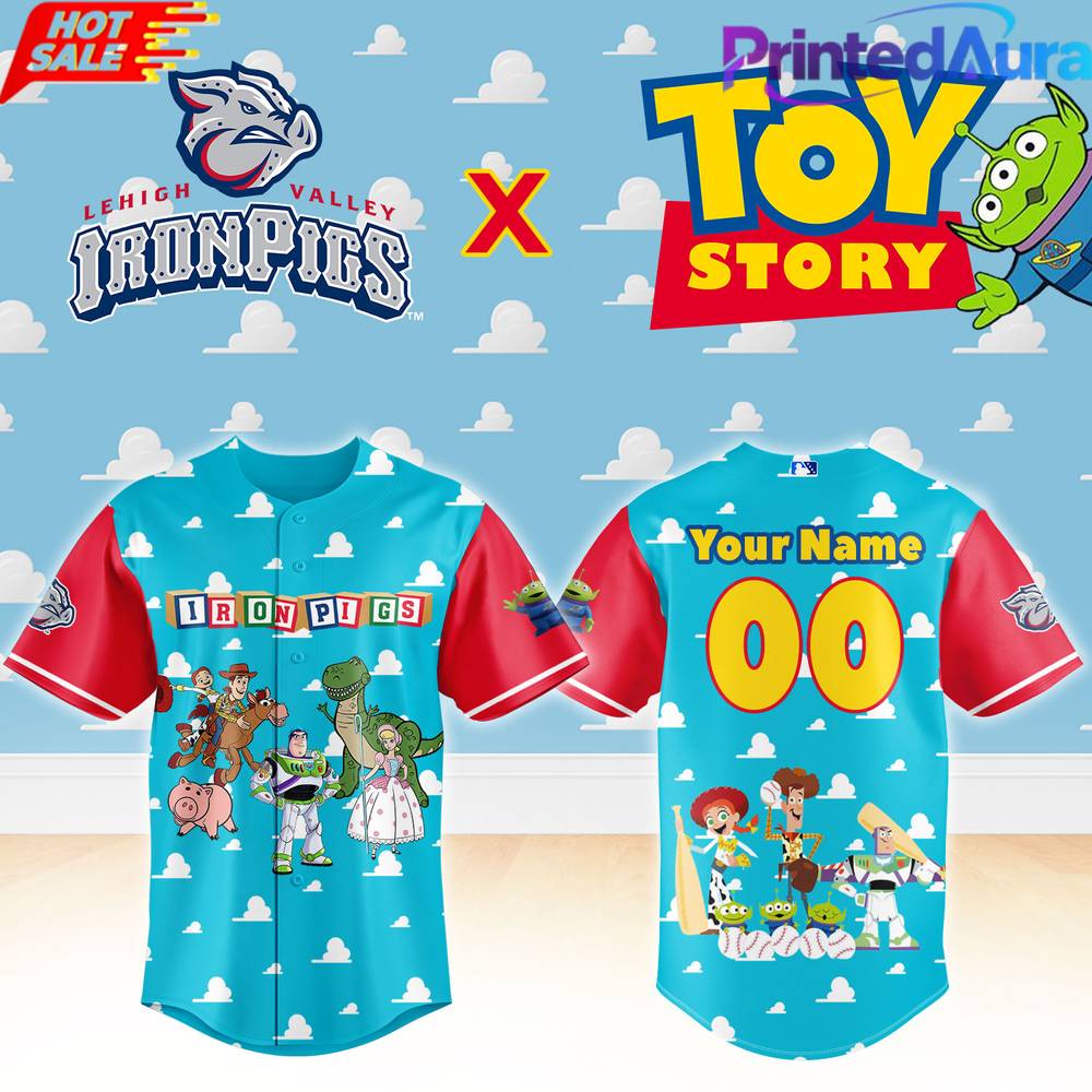 Lehigh Valley IronPigs x Toy Story Night Custom Baseball Jersey Lehigh Valley IronPigs x Toy Story Night Custom Baseball Jersey