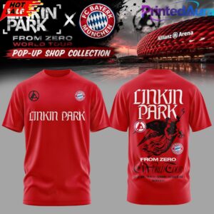 Linkin Park x FC Bayern Munich From Zero World Tour Red Tee