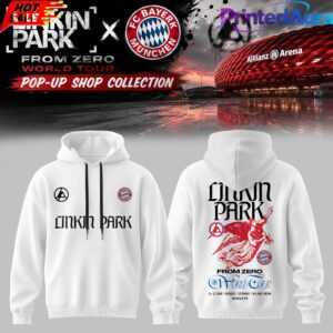 Linkin Park x FC Bayern Munich From Zero World Tour White Hoodie