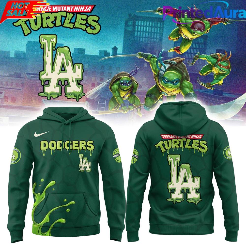 Los Angeles Dodgers x Mutant Turtle Ninjas Street Fighters Hoodie Los Angeles Dodgers x Mutant Turtle Ninjas Street Fighters Hoodie