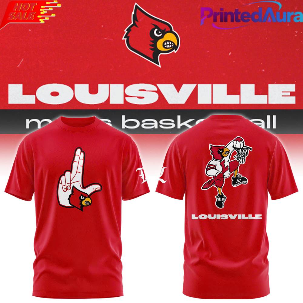 Louisville Cardinals Hometown Hand Sign Red Tee Louisville Cardinals Hometown Hand Sign Red Tee