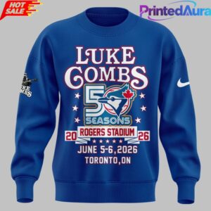Luke Combs x Toronto Blue Jays 50th Anniversary - My Kinda Saturday Night Tour 2026 Sweatshirt 1
