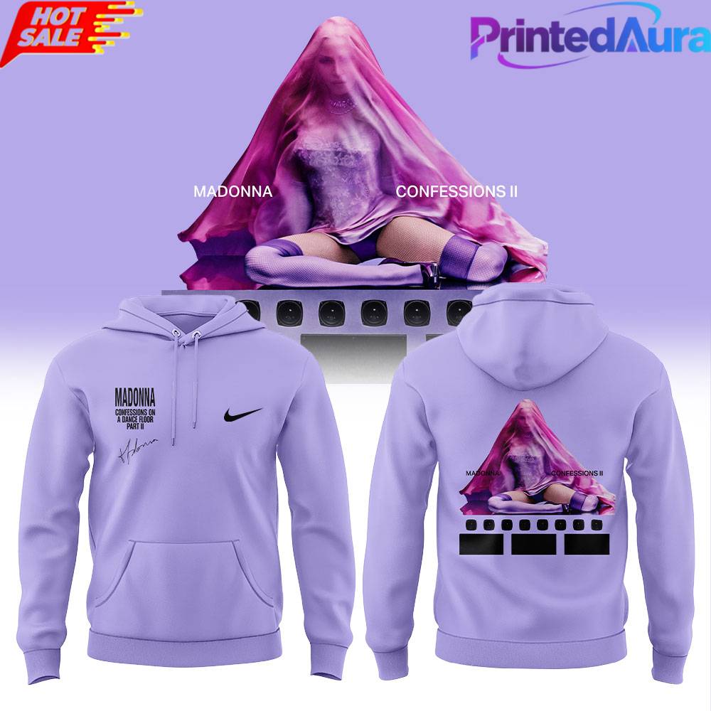 Madonna Confessions On A Dance Floor Part II Purple Hoodie Madonna Confessions On A Dance Floor Part II Purple Hoodie