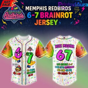 Memphis Redbirds x 67 Brainrot Night Custom Baseball Jersey