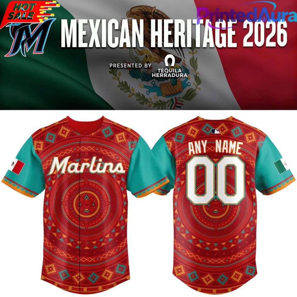Miami Marlins 2026 Mexican Heritage Baseball Jersey Miami Marlins 2026 Mexican Heritage Baseball Jersey