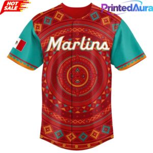 Miami Marlins 2026 Mexican Heritage Baseball Jersey 1 Miami Marlins 2026 Mexican Heritage Baseball Jersey 1
