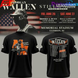 Morgan Wallen x Clemson Tigers Football “Still The Problem Tour 2026” Memorial Stadium T-Shirt