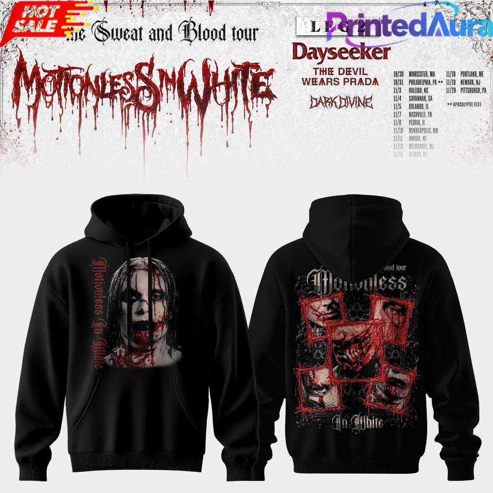 Motionless In White The Sweat And Blood Tour 2026 Hoodie Motionless In White The Sweat And Blood Tour 2026 Hoodie