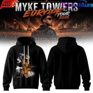 Myke Towers Noir PortAWit Hoodie