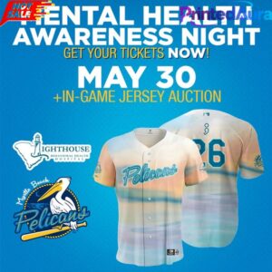 Myrtle Beach Pelicans x Annual Mental Health Awareness Night 2026 Baseball Jersey