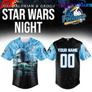 Myrtle Beach Pelicans x Star Wars Night Baby Grogu Custom Baseball Jersey