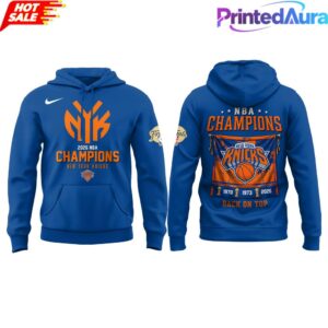 New York Basketball NBA Finals Champions 2026 Blue Hoodie 1