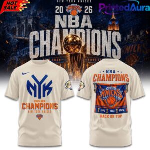 New York Basketball NBA Finals Champions 2026 Cream Shirt