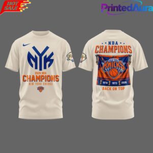 New York Basketball NBA Finals Champions 2026 Cream Shirt 1