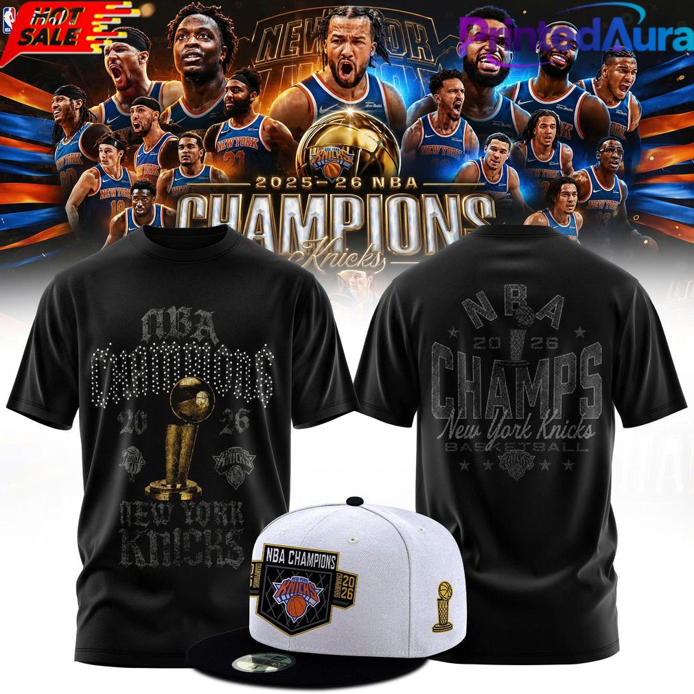 New York Knick 2026 NBA Champions Black Tee New York Knick 2026 NBA Champions Black Tee