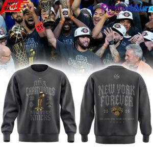 New York Knick 2026 NBA Champions ‘New York Forever’ Grey Sweatshirt