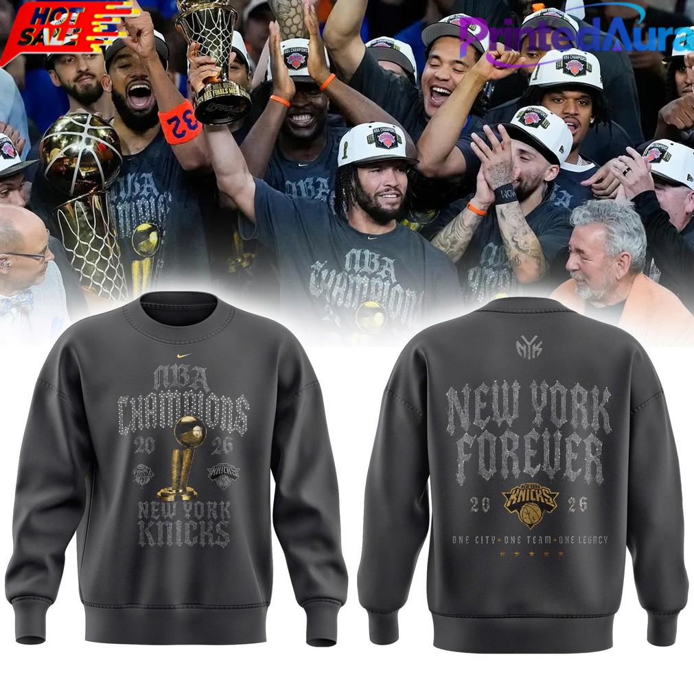 New York Knick 2026 NBA Champions ‘New York Forever’ Grey Sweatshirt New York Knick 2026 NBA Champions ‘New York Forever’ Grey Sweatshirt
