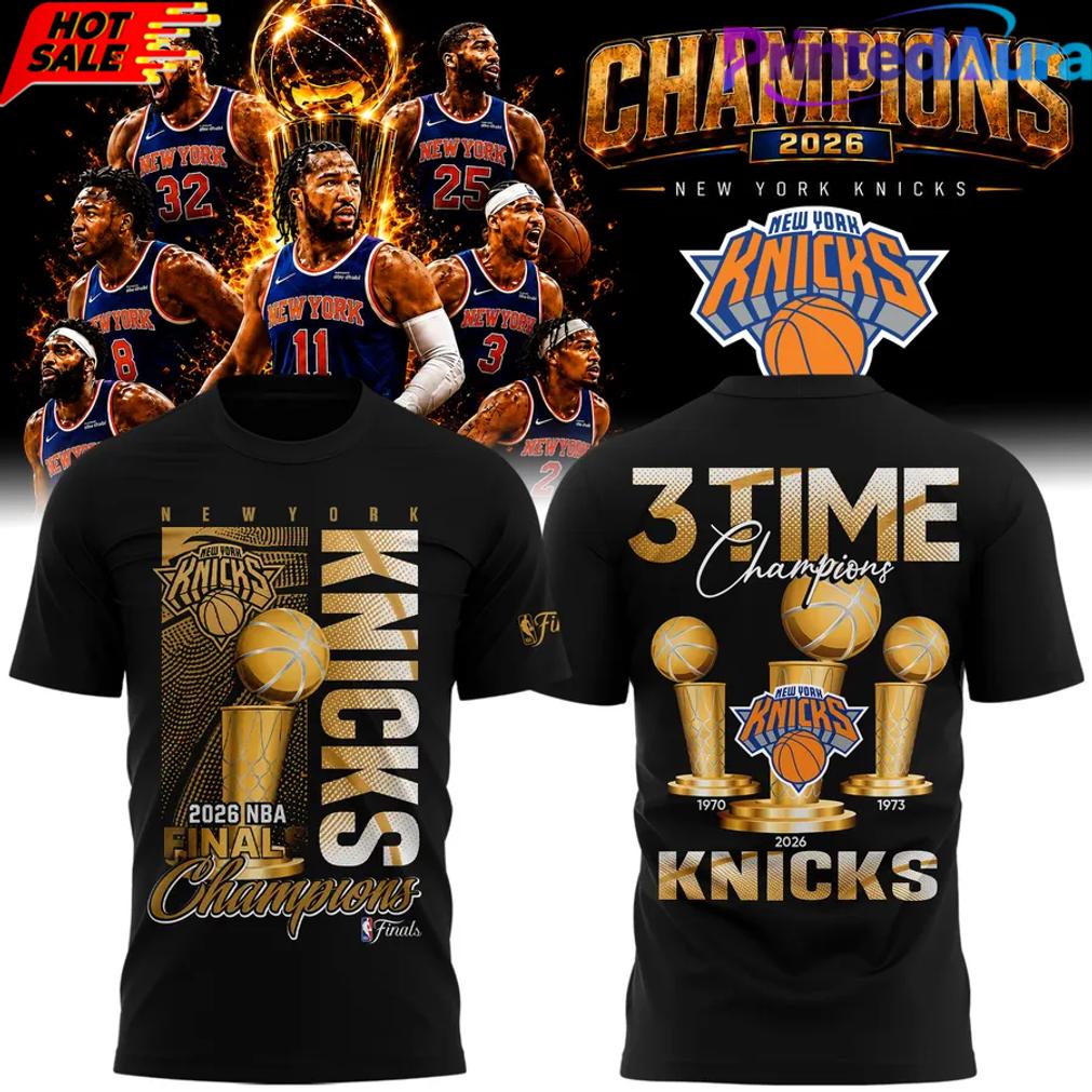 New York Knicks 2026 NBA Finals 3 Time Champions Shirt New York Knicks 2026 NBA Finals 3 Time Champions Shirt