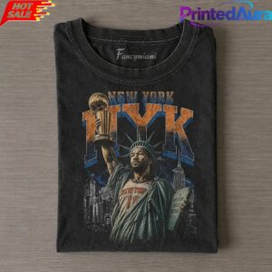 New York Knicks Jalen Brunson 2026 NBA Finals Liberty Statue Tee
