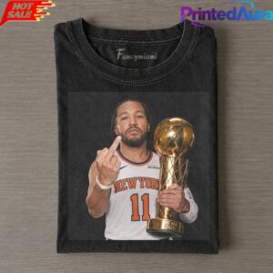 New York Knicks Jalen Brunson 2026 NBA Finals Middle Finger Tee