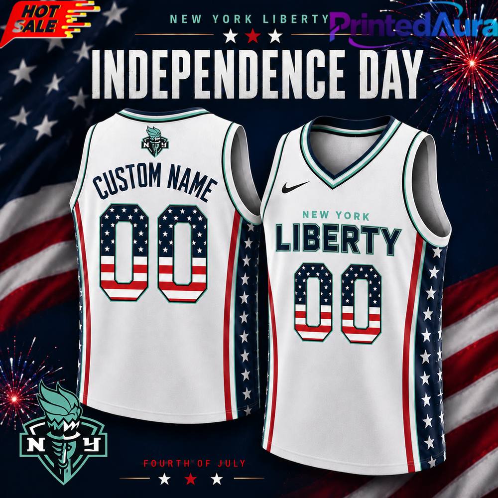 New York Liberty x Independence Day 2026 Custom Basketball Jersey New York Liberty x Independence Day 2026 Custom Basketball Jersey