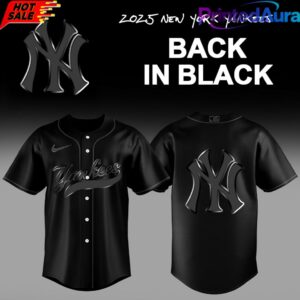 New York Yankees Back In Black Baseball Jersey