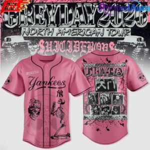 New York Yankees X uicideboy Greyday 2026  North American Tour Baseball Jersey
