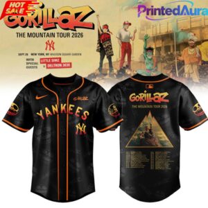 New York Yankees x Gorillaz The Mountain Tour 2026 Limited Edition Baseball Jersey