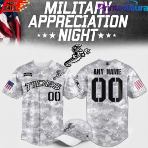 Norfolk Tides Military Appreciation Night Camo Custom Jersey